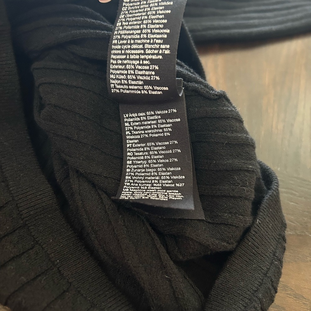 Los Angeles Atelier & Other Stories Black Knit Cardigan Asymmetrical Sweater Sm - Picture 9 of 11